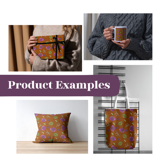 Bloomed 2 - Hand-Drawn Printable Seamless File