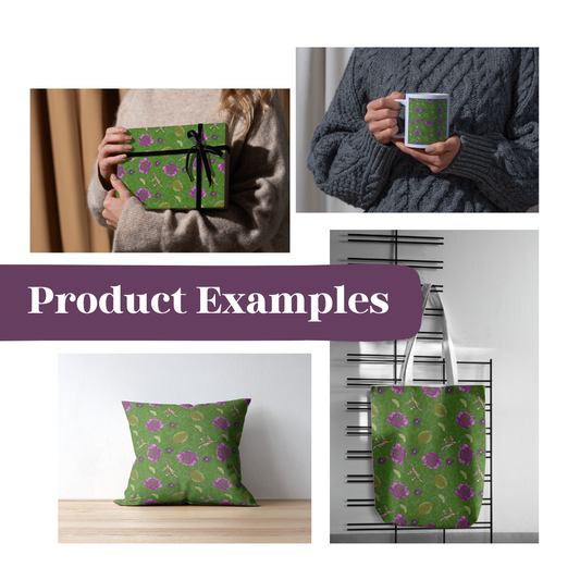 Bloomed 3 - Hand-Drawn Printable Seamless File