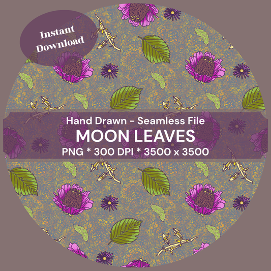 Bloomed 1 - Hand-Drawn Printable Seamless File