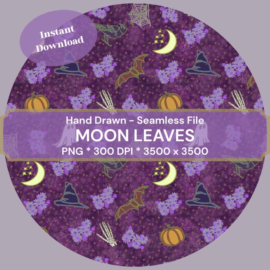 Booberry Season - Hand-Drawn Printable Seamless File