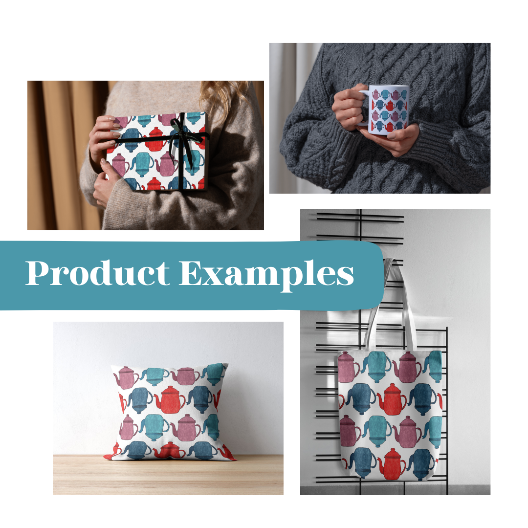 Potted Hand-Drawn Printable Seamless File