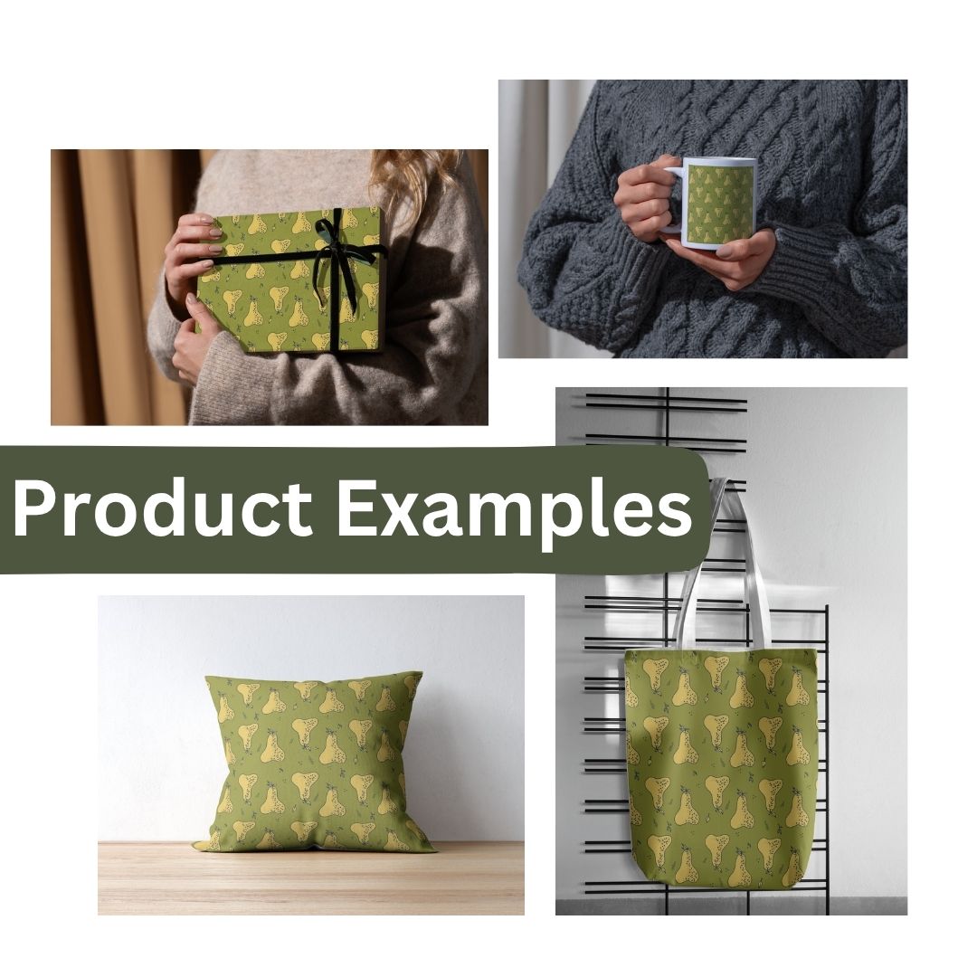 Peared 1 Hand-Drawn Printable Seamless File